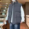 Chaleco de Plumón para Hombre Otoño e Invierno Marca de Moda Talla Grande Engrosado Cálido Chaleco Chaqueta Nuevo Estilo 2025
