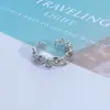 Novo Anel Aberto de Luxo Leve Totalmente Cravejado com Zircônia Diamantada Super Brilhante de Alta Qualidade Nicho Versátil Exquisito Elegante Personalizado