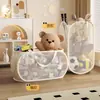 Cesta de Almacenamiento para Juguetes Sala de Estar Infantil Hogar Gran Capacidad Muñeco de Peluche Bloques de Construcción para Bebés Cesta de Almacenamiento de Barril Portátil