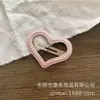 Presilha de Cabelo em Tecido de Algodão e Linho Estilo Coreano Rosa Claro com Design Vazado de Gota d'Água e Nuvem, Presilha Lateral para um Look Doce e Delicado, Perfeita para Prender Fios Soltos e Franja