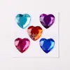 Amazon Transfronterizo 5 Piezas de 25mm Forma de Corazón Álbum de Fotos DIY Infantil Decoración de Coche Pegatinas Creativas de Cristal Acrílico con Pedrería