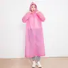 Impermeable EVA no desechable al por mayor, engrosado y alargado, impermeable y a prueba de viento, impermeable de una pieza para senderismo y viajes al aire libre para adultos