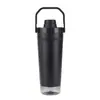 Vaso mezclador de doble capa minimalista transfronterizo, gran capacidad, con asa, vaso térmico de acero inoxidable, portátil, adecuado para fitness y proteína en polvo
