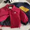 Chaqueta de Algodón para Niños 2025 Invierno Tendencia para Niños Abrigo Acolchado Bebé Niño Pequeño Doble Capa de Algodón Cuello Revertido Chaqueta de Béisbol