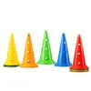 Cono marcador con forma de agujero se puede usar con un poste, cono marcador de helado multifuncional para entrenamiento de fútbol con agujeros