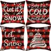 Funda de almohada navideña más vendida transfronteriza con estampado festivo de Papá Noel, funda de almohada para decoración del hogar, venta al por mayor directa del fabricante