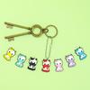 Llavero Colgante de Gato de Dibujos Animados de Goma Suave de PVC Transfronterizo en Stock, Accesorio Colgante de Cadena de Cuentas de Animales Lindos para Mochilas y Botellas de Agua