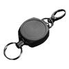 Llavero retráctil de fácil extracción con cadena de anilla, función de cordón multiusos, para exteriores, viajes, portátil para colgar, mochila, cuerda anti-pérdida