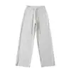 Ry2538-25 Verano Nuevo Estilo Europeo y Americano Cordón Perezoso Holgado Pierna Ancha Pantalones Holgados Casuales de Longitud Completa