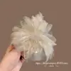 Pasador de Flor de Malla de Cristal con Borlas de Organza Estilo Coreano, Accesorio de Cabello Elegante y Fresco para Mujeres, Adecuado para Flequillo y Cabello Lateral