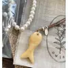 Collar con colgante de pez piedra de cordón de cuero para mujer, cadena para la clavícula casual, a la moda, simple, versátil, accesorio de nicho de alta gama para mujer