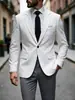 Tamanho europeu 2026 comércio exterior novo blazer de terno de cor sólida de um botão masculino casual slim fit retalhos terno superior masculino