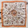 Bufanda Cuadrada Pequeña de Seda Estampada de Lujo Retro Británica Nueva Cadena de Bucle Cuerda Bufanda Cuadrada Pequeña Decorativa Versátil Elegante Bufanda Pequeña