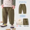 Pantalones Curvos para Bebés y Niños Jerry Baby 2026 Otoño Nuevo Estilo Pantalones de Algodón Puro para Niños Pantalones Casuales para Niñas Conjunto de Otoño para Bebé