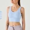 Top de Yoga Sutiã Esportivo para Mulheres, À Prova de Choque, Alta Intensidade, Decote V Profundo Roupa de Fitness, Peça Única Bojo Fixo Roupa de Yoga