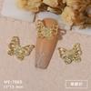Nova nail art borboleta joia Net vermelho oco borboleta tridimensional metal unha joias pregos decoração de broca atacado