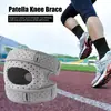 Cinto Patelar Ajustável de Três Seções com Almofadas de Silicone, Equipamento de Proteção Anti-Colisão e Amortecedor para Articulação do Joelho para Corrida, Montanhismo e Esportes ao Ar Livre