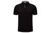 Algodón 95% spandex 5% elástico liso cuello celadón negro etiqueta bordada de fábrica negocio manga corta solapa polo