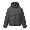 Jaqueta Puffer Cortada com Capuz FORN3 Unissex Marca Tendência Estilo Ins À Prova de Vento Quente Inverno Casual