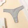 Confortável, Não Apertada Tanga Canelada Feminina, Calcinha T Sem Costura Respirável de Cintura Média, Peça Íntima Simples Multicolor