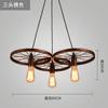 Lámpara de araña loft Estilo industrial vintage Arte en hierro Rueda de planta verde Lámparas decorativas personalizadas creativas para tienda de ropa, restaurante