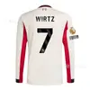 Versão Jogador 2526 Liverpool Pu Uniforme de Futebol Casa e Fora de Manga Longa Wirtz Van Dijk Salah Rota
