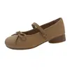 Zapatos Retro Mary Jane con Lazo, Moda Primavera y Verano, Hebilla de Una Correa, Suela Gruesa, Zapatos Casuales Bajos de Moda para Mujer