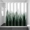 Cortina de Ducha Serie Bosque Crepuscular Transfronterizo Para Baño del Hogar Separación Húmedo y Seco Cortina de Ducha Cortina de Ducha Impermeable