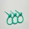 Organizador Bobinador de Cable de Rana de 120 mm Sujetacables Accesorios para Equipaje Ropa Hoja Acrílica Cordón Hebilla de TPR Silicona