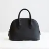 Bolsa Estilo Bowling de Couro de Grão Superior Moda Bolsa Feminina de Couro Genuíno Mini Versátil para o Dia a Dia Bolsa de Mão Bolsa de Ombro Bolsa Transversal