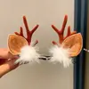 Pinza para el Cabello de Reno Navideño para Mujer Pinza para el Cabello de Fiesta Festiva Accesorio para el Peinado Accesorios de Disfraz Cosplay Lindo Doble Pinza Accesorios para el Cabello