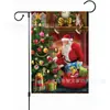 Venta Caliente de Amazon Bandera de Jardín Navideña Papá Noel Campana Decoración de Patio Bandera Festiva Venta Directa de Fábrica