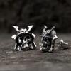 Pendientes de Calavera de Halloween Más Vendidos Transfronterizos, Pendientes Punk de Calavera para Hombre, Pendientes de Hip-Hop al por Mayor