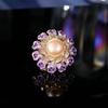 Nova Pérola de Água Doce Esmaltada Rosa Fivela Magnética Roupas para Mulheres Elegante Corsage de Flor Pequeno Broche Anti-Exposição com