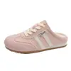 Pantuflas de Verano para Mujer para Exteriores 2026 Nuevo Estilo Amarillo Zapatos de Entrenamiento Alemanes Medias Zapatillas Sin Tacón Zapatos sin Cordones para Mujer