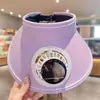 Sombrero de Sol de Verano con Ventilador, Sombrero con Cobertura Facial para Protección UV, Ala Ancha, Sombrero de Copa Abierta, Sombrero de Sol de Moda para Mujer, Sombrero Recargable