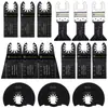 15 piezas cabeza de cuchillo universal para tesoros hoja de sierra multifunción para máquina de recortar 5 especificaciones accesorios de hoja de sierra oscilante