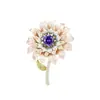 Broche de Girasol Esmaltado París Moda Femenina de Alta Gama Ramillete de Girasol Diseño de Lujo Ligero Pines Accesorios