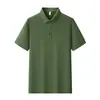 Camisa polo de manga corta 52% algodón para hombre y mujer, camiseta de verano para hombre de negocios formal color liso para mediana edad y jóvenes de media manga con cuello camisero
