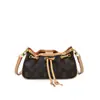 Bolso cruzado pequeño tipo nube con cordón de cuero contrastante y estampado floral vintage, diseño de doble uso para el trabajo y los viajes, bolso pequeño versátil