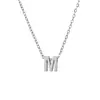 Collar de Acero de Titanio con Colgante Pequeño de Moda 26 Letras Inglesas Cadena para Clavícula Versátil Simple Exquisita Que No Se Desvanece Venta al por Mayor Transfronteriza