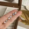 Pendientes de Zirconia de Seis Garras Estilo Ins, Unisex, Tachuelas Súper Brillantes, Adecuados para Perforaciones de Oreja, Pendientes de Diamante Brillantes Versátiles Más Vendidos al por Mayor