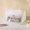 Bolsa de Cosméticos Visualizable de Gran Capacidad, Expandible, Impermeable, Portátil para Viaje, Bolsa de Almacenamiento de Cosméticos de PVC
