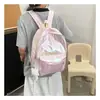 Mochila Casual Exterior de Color Sólido Estilo Coreano Nuevo Verano 2023 Mochila Casual para Estudiante Personalizada Bolsa Láser