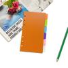 Página separadora A6 esmerilada de 6 agujeros, página índice de clasificación para cuaderno de notas a color, página de índice de clasificación de hojas sueltas para datos.