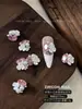 Perla Flor Blanca Pequeña Pedrería Decoraciones para Uñas Ovaladas Ojo de Caballo Pequeño Aleación de Perla Pedrería para Uñas Hecha a Mano Venta al por Mayor