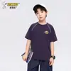 Top Esportivo Leve de Verão 2026 Snoopy para Crianças de Tamanho Médio e Grande Versátil Camiseta de Manga Curta de Secagem Rápida para Meninos