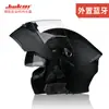 Jiekai Capacete de Moto Capacete de Moto Capacete Fechado Capacete Coberto Exposto Masculino Lente Dupla Capacete de Moto Capacete DOT