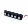 Panel de interruptores a prueba de agua multiposición para modificación de automóviles, barcos y yates, panel combinado de interruptor basculante de 3 posiciones e interruptor de luz LED