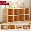 Estante de Livros Armário de Grade Doméstico Armário de Armazenamento Multicamadas Armário Lateral Integrado de Parede Armário de Armazenamento de Chão Armário de Armazenamento Simples para Sala de Estar